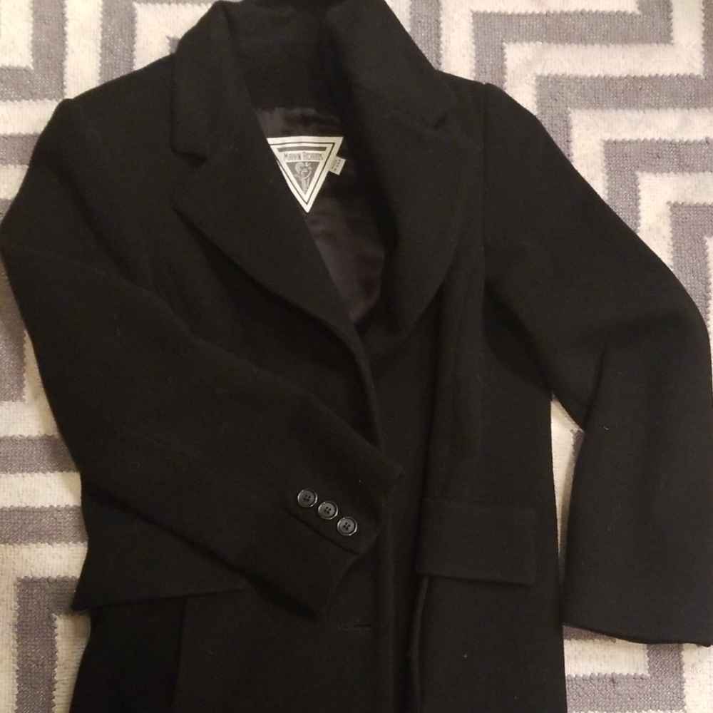 Size 6 long black pea coat